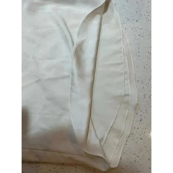 J CREW scalloped spaghetti strap tank top white size 00 - Picture 4 of 5